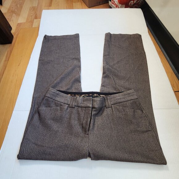 Express Editor Brown Career Dress Pants Size 6R Stretch Bootcut Work Slacks - Picture 2 of 14